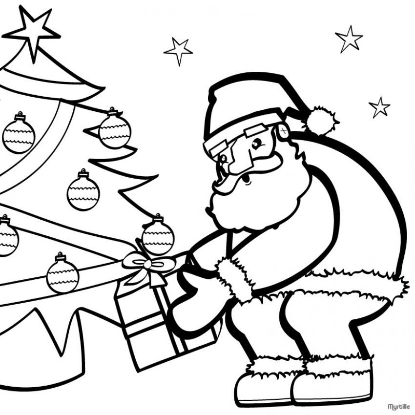 papa noel coloring pages - photo #2