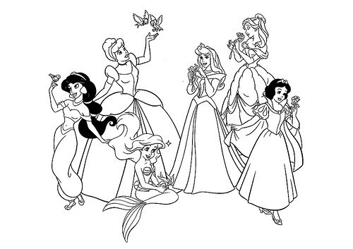 Colorear a las princesas disney online