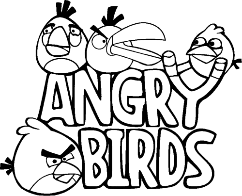 Colorear a los angry birds.