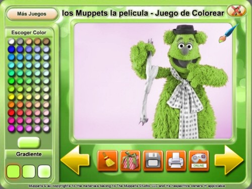 Juegos de colorear a los Muppets.