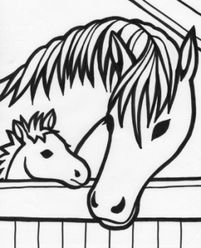 dibujo de caballos para colorear