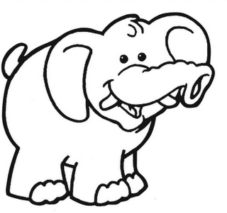 dibujos de elefantes para colorear