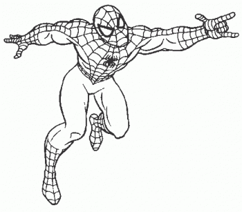 imagen de spiderman para colorear